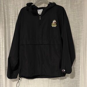 Champion Men’s Black Raincoat with Oregon Ducks logo